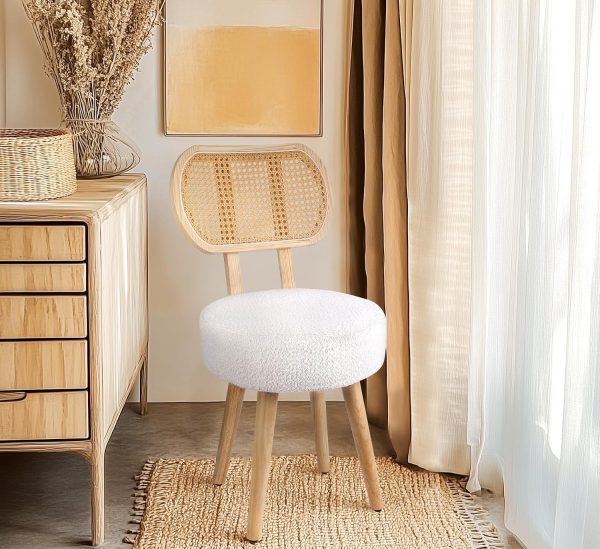 Upholstered Rattan Dining Chair